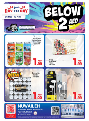 Below  AED 2 Deals - Muwaileh, Sharjah
